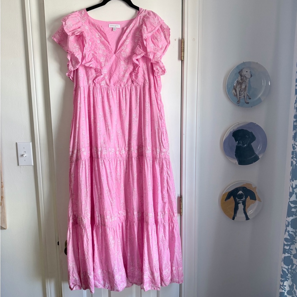 Crown & Ivy Pink block print Dress